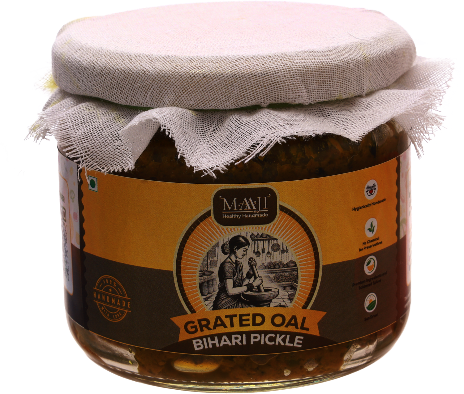 Oal Ginger Green Chili Mix Pickle | ओल बरोबरा | Grated (कद्दूकश) Oal (Suran/Jimikand) Pickle